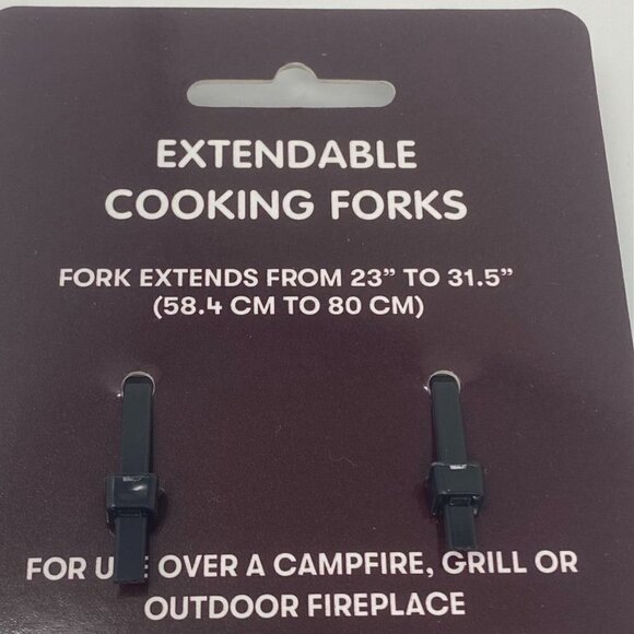 Hershey's S'mores 2pk Extension Fork Grill Tools Silver Glow in the Dark - Picture 3 of 5